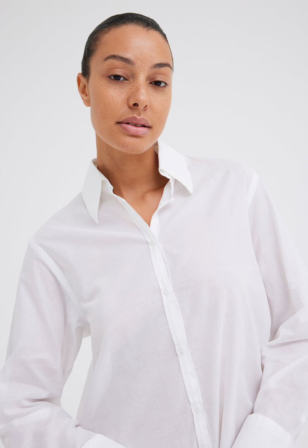 Jac+Jack Pierce Cotton Shirt - White